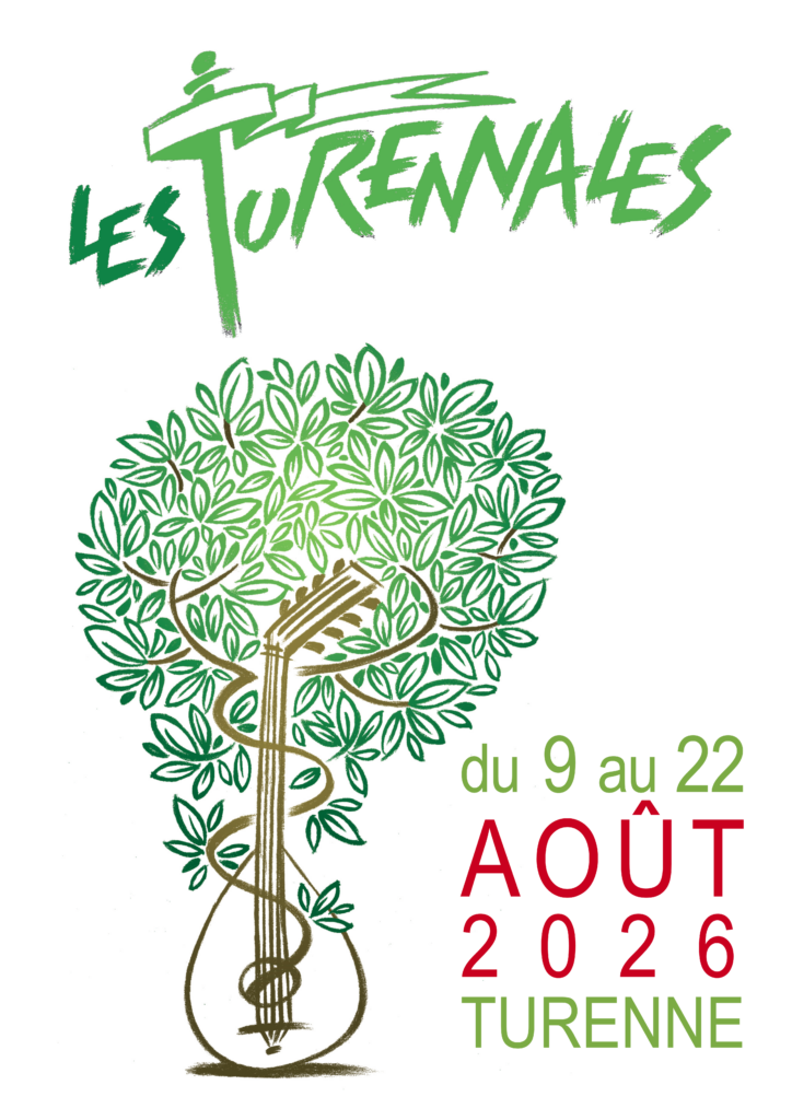 affiche des Turennales, festival de musique en Corrèze. #nature #famille #vacances #musique #festival